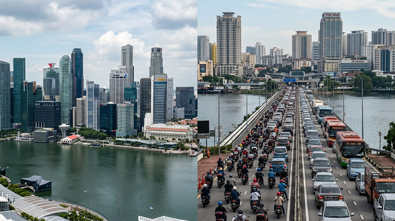 Bức Tranh Tương Phản: Singapore Và Johor Bahru Hiện Nay